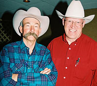 Cowboy Poets Baxter Black and Ron Wilson, the Poet Lariat.